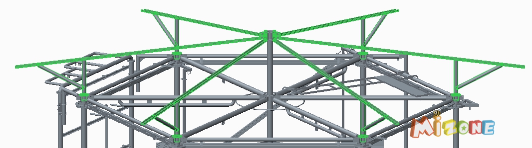 正六邊形設(shè)備有機(jī)玻璃頂棚施工步驟
