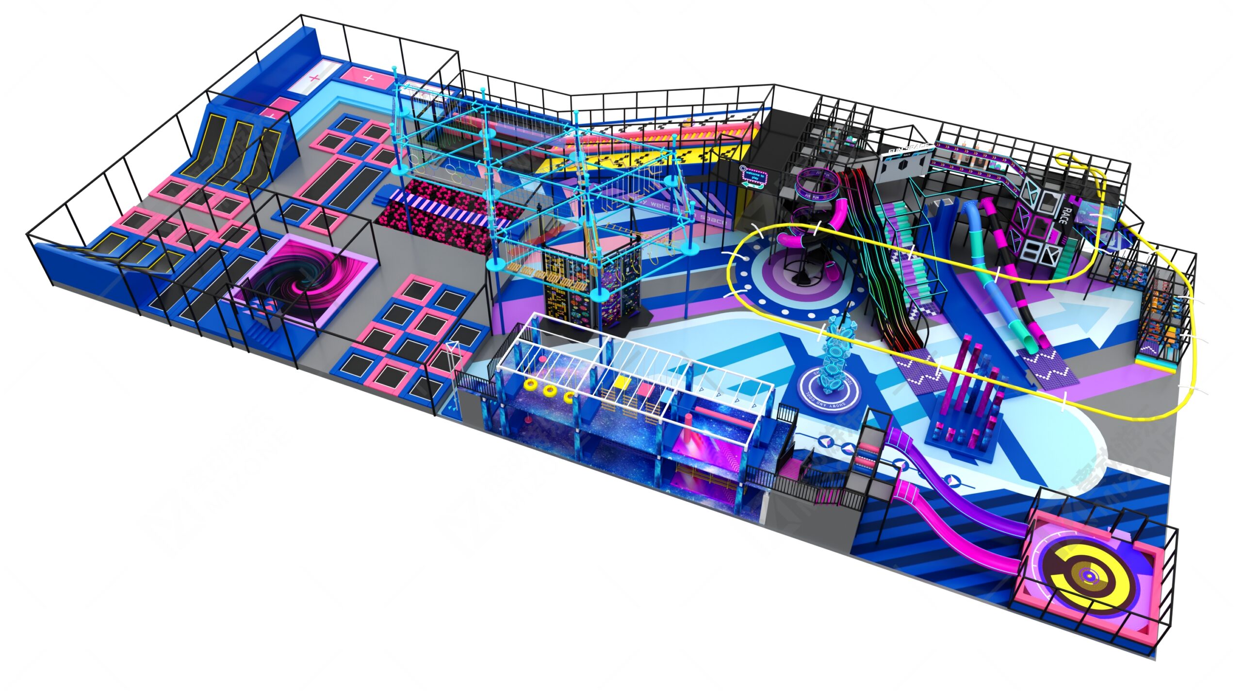 遼寧開潮玩運(yùn)動館，設(shè)計(jì)+設(shè)備找源頭廠家，蜜動游樂一站式搞定