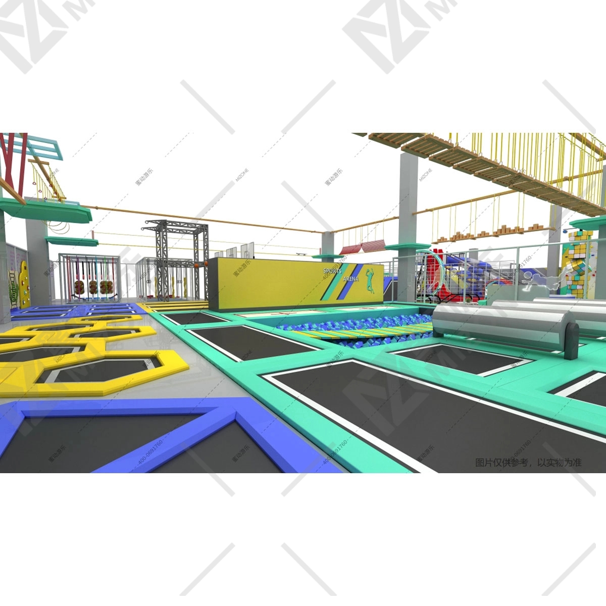 在云南開蹦床公園找源頭廠家？蜜動游樂15年經(jīng)驗幫你省成本