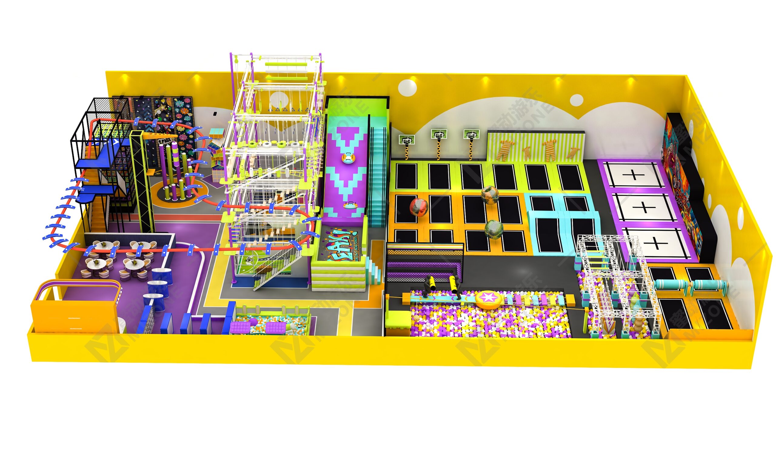 在嘉興開蹦床公園找廠家？蜜動游樂：從設計到運營全包了